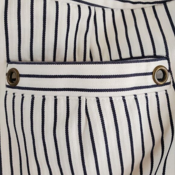Peck & Peck Vintage Preppy Pinstripe Blazer & Trousers Set | 70s Nautical Glam S - Picture 9 of 9